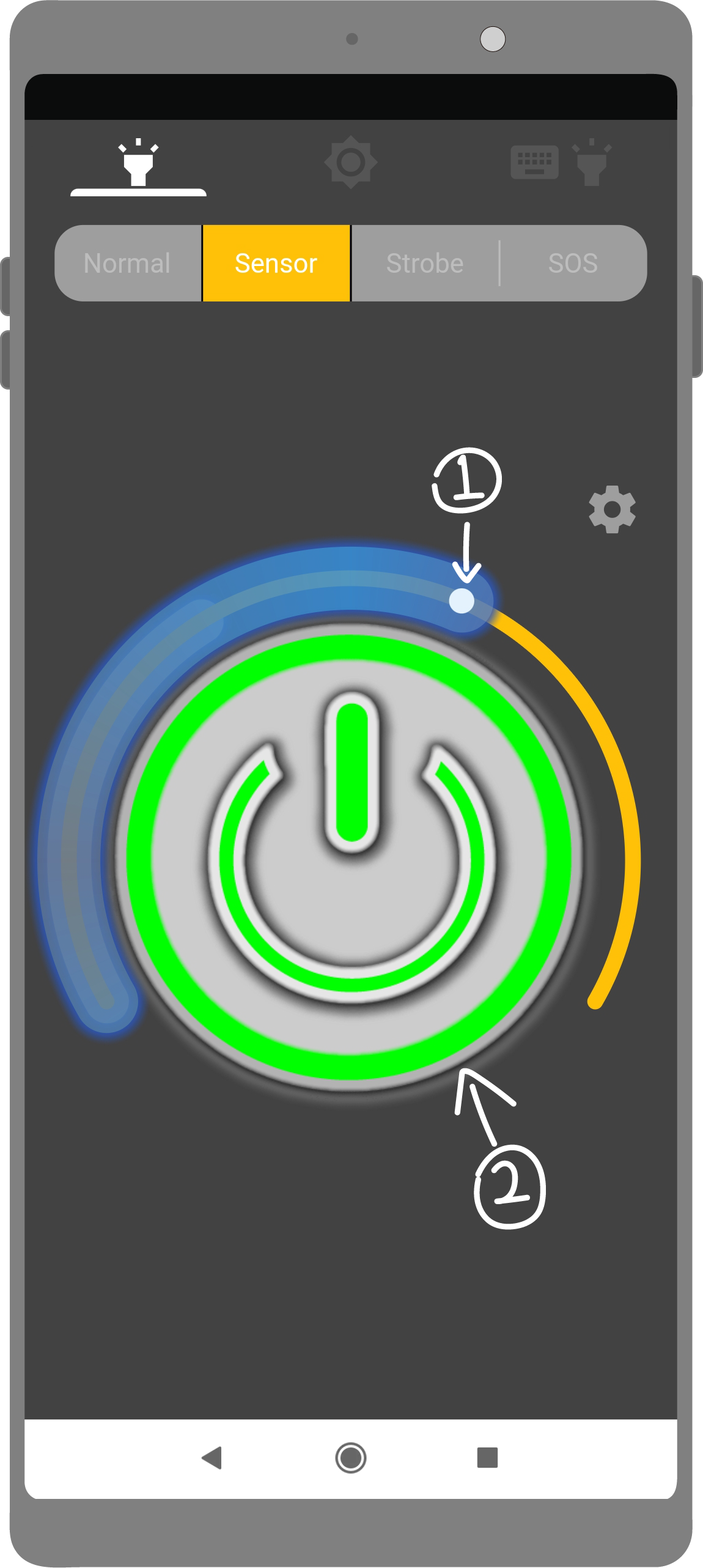 Sensor mode tutorial image