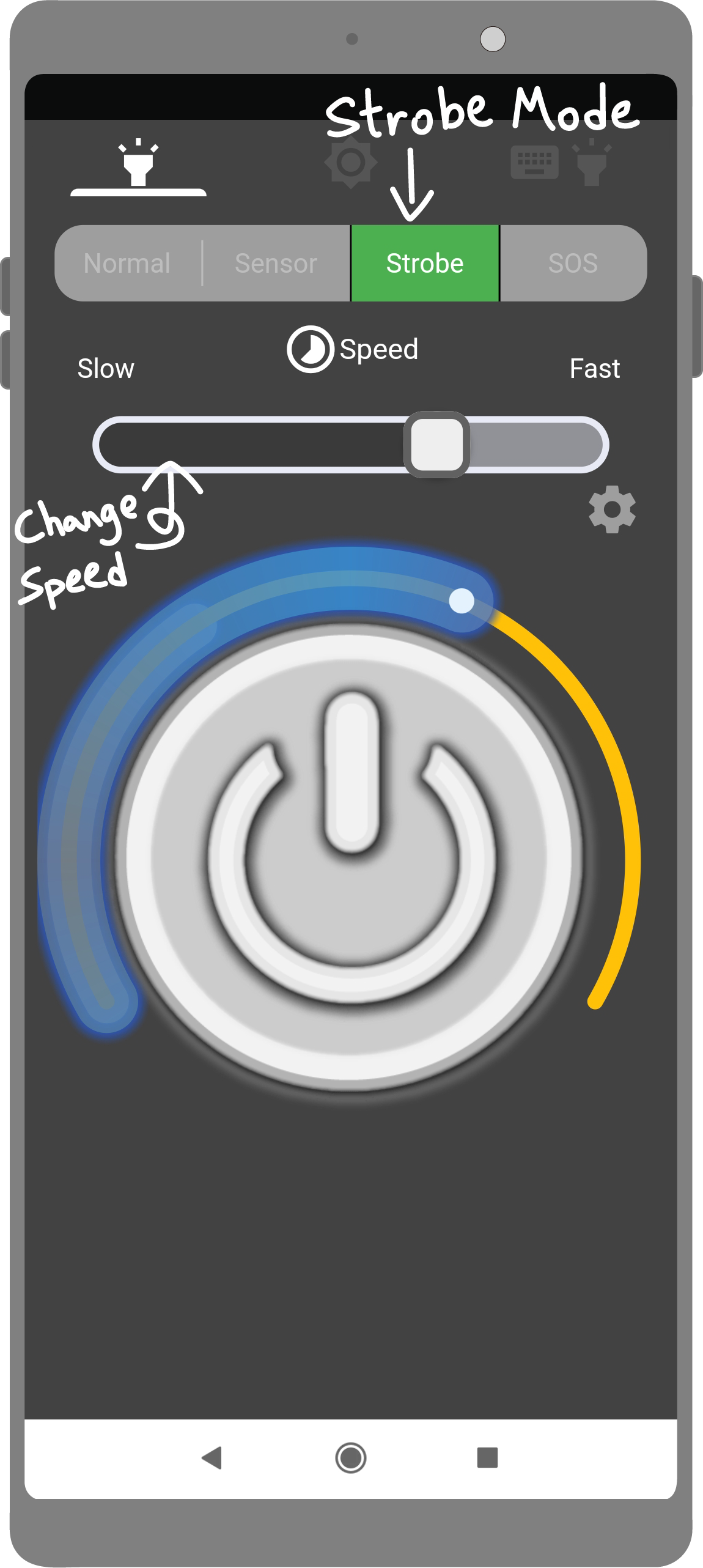 Strobe mode tutorial image